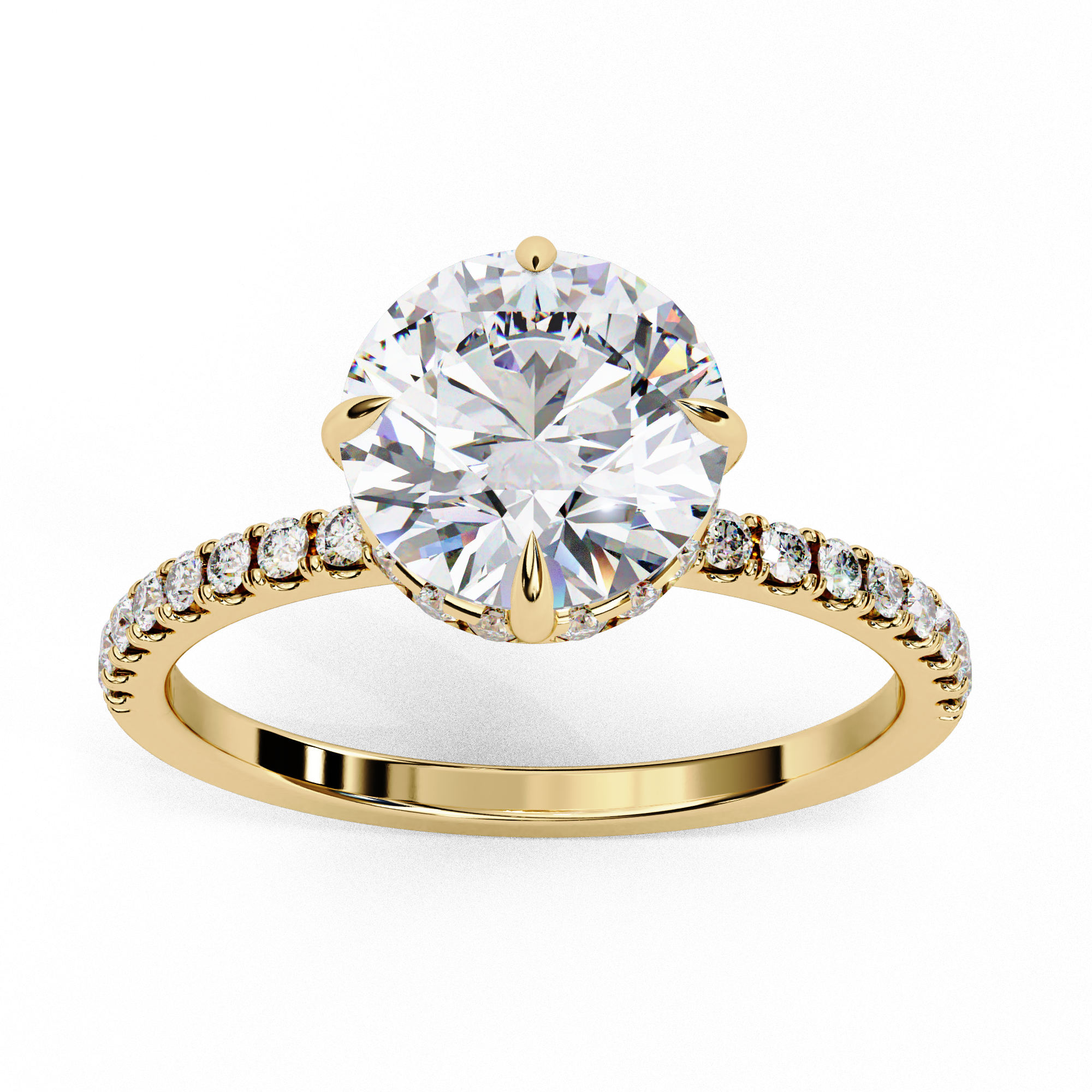 Solitairekart 2.67ct Round Cut Natural Diamond Ring - H Color, VS1 Clarity